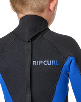 The Rip Curl Groms Trad 5/4mm Back Zip Wetsuit in Blue