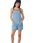 Girls Sunshine Squad Romper in Washed Blue