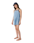 Girls Sunshine Squad Romper in Washed Blue
