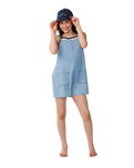 Girls Sunshine Squad Romper in Washed Blue