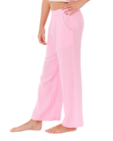 Girls Premium Surf Beach Trousers in Bright Pink