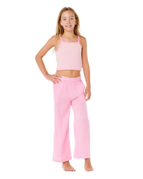 Girls Premium Surf Beach Trousers in Bright Pink