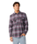 The Rip Curl Mens Classic Surf Count Flannel Shirt in Charcoal Grey