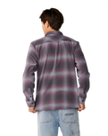The Rip Curl Mens Classic Surf Count Flannel Shirt in Charcoal Grey