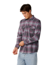 The Rip Curl Mens Classic Surf Count Flannel Shirt in Charcoal Grey