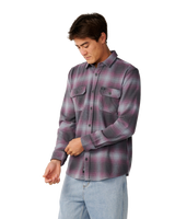 The Rip Curl Mens Classic Surf Count Flannel Shirt in Charcoal Grey