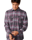 The Rip Curl Mens Classic Surf Count Flannel Shirt in Charcoal Grey