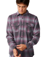 The Rip Curl Mens Classic Surf Count Flannel Shirt in Charcoal Grey