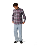 The Rip Curl Mens Classic Surf Count Flannel Shirt in Charcoal Grey