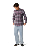 The Rip Curl Mens Classic Surf Count Flannel Shirt in Charcoal Grey