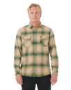 The Rip Curl Mens Count Flannel Shirt in Khaki Rock