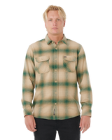 The Rip Curl Mens Count Flannel Shirt in Khaki Rock