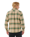 The Rip Curl Mens Count Flannel Shirt in Khaki Rock