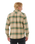 The Rip Curl Mens Count Flannel Shirt in Khaki Rock