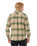 The Rip Curl Mens Count Flannel Shirt in Khaki Rock
