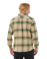 The Rip Curl Mens Count Flannel Shirt in Khaki Rock