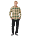 The Rip Curl Mens Count Flannel Shirt in Khaki Rock