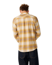 The Rip Curl Mens Classic Surf Count Flannel Shirt in Dark Mustard