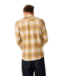 The Rip Curl Mens Classic Surf Count Flannel Shirt in Dark Mustard
