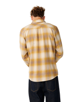The Rip Curl Mens Classic Surf Count Flannel Shirt in Dark Mustard