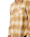 The Rip Curl Mens Classic Surf Count Flannel Shirt in Dark Mustard