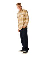 The Rip Curl Mens Classic Surf Count Flannel Shirt in Dark Mustard
