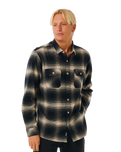 The Rip Curl Mens Count Flannel Shirt in Taupe