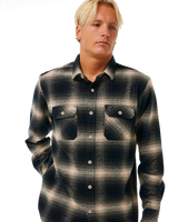 The Rip Curl Mens Count Flannel Shirt in Taupe