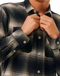 The Rip Curl Mens Count Flannel Shirt in Taupe