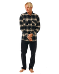 The Rip Curl Mens Count Flannel Shirt in Taupe