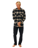 The Rip Curl Mens Count Flannel Shirt in Taupe