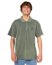 The Rip Curl Mens Wettie Polo Shirt in Cactus Green