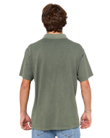 The Rip Curl Mens Wettie Polo Shirt in Cactus Green