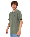 The Rip Curl Mens Wettie Polo Shirt in Cactus Green