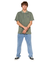 The Rip Curl Mens Wettie Polo Shirt in Cactus Green