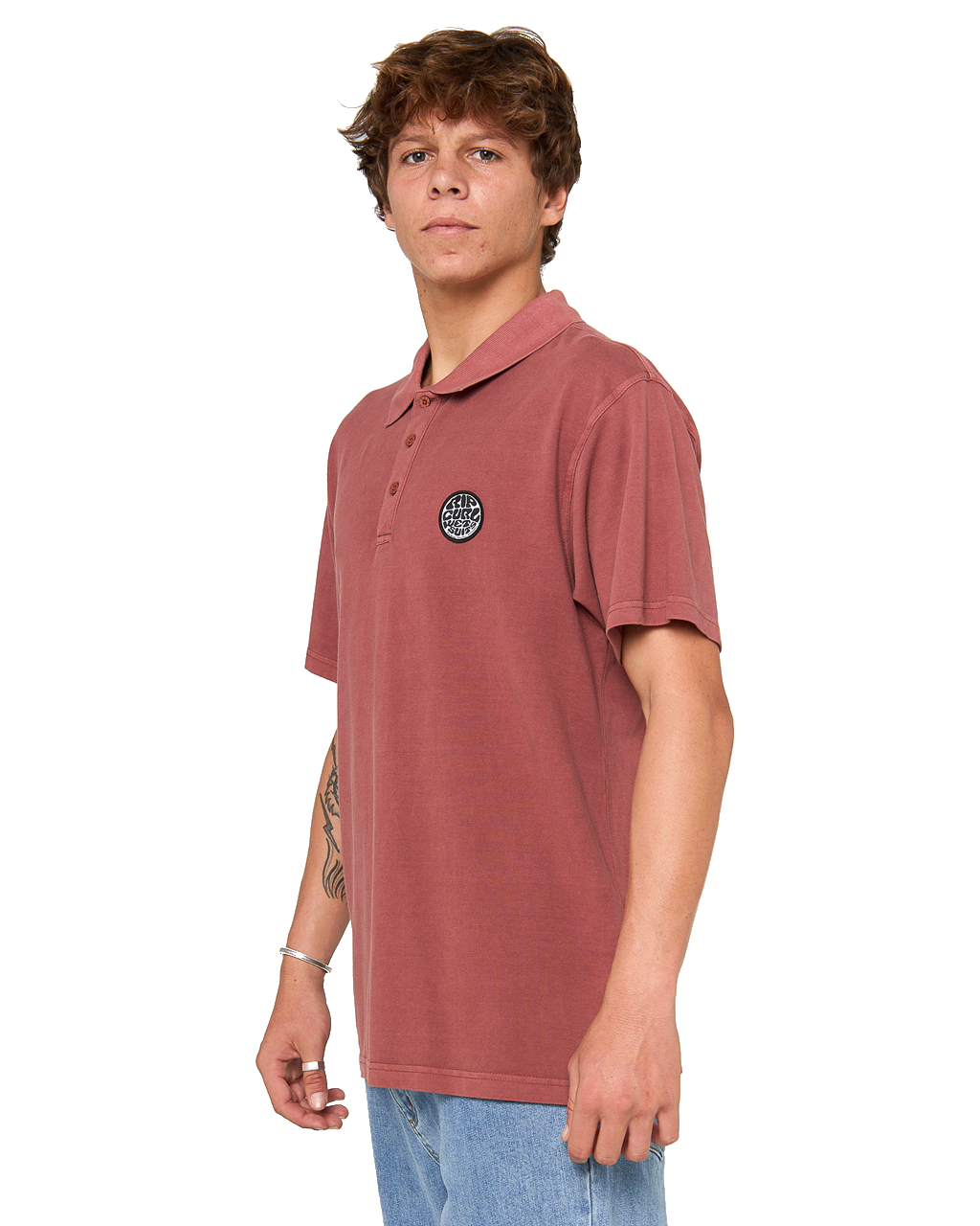 The Rip Curl Mens Wettie Polo Shirt in Apple Butter