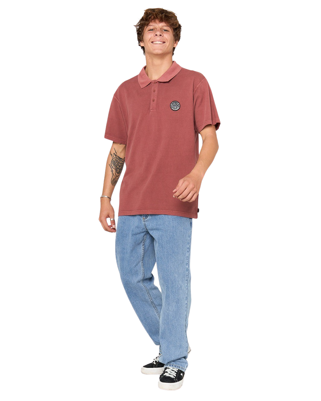 The Rip Curl Mens Wettie Polo Shirt in Apple Butter