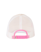The Rip Curl Womens Girls Mixed Trucker Cap in Natural & Pink