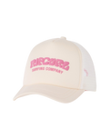 Girls Mixed Trucker Cap in Natural & Pink