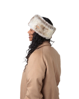 The Barts Womens Fur Headband in Heather Brown
