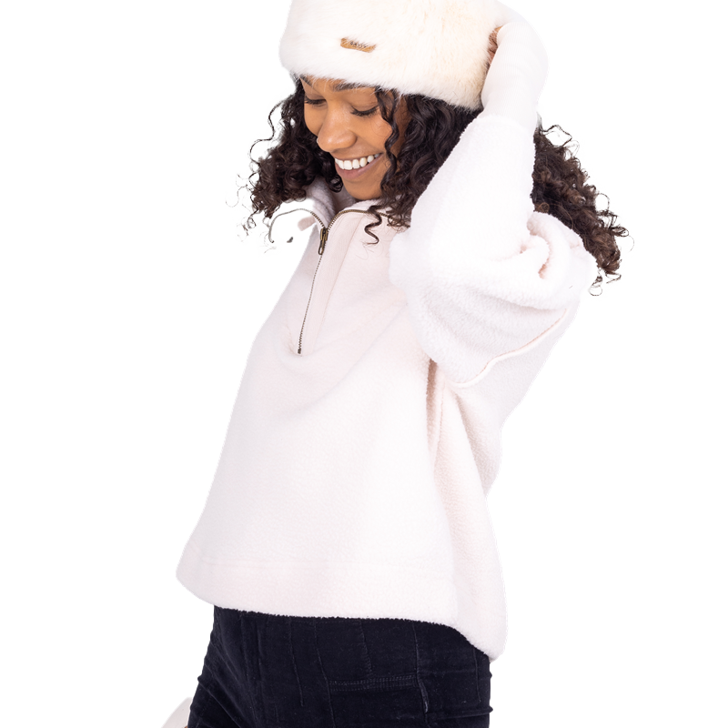 Fur Headband in White