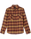 The Brixton Mens Bowery Flannel Shirt in Curry, Washed Black & Crimson
