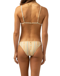 The Rhythm Womens Sunray Cheeky Bikini Bottoms in Gold