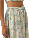 Cairo Tiered Maxi Skirt in Blue