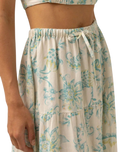 Cairo Tiered Maxi Skirt in Blue