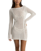 Seashell Crochet Dress in Cream