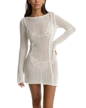 Seashell Crochet Dress in Cream