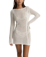 Seashell Crochet Dress in Cream