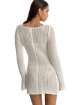 Seashell Crochet Dress in Cream