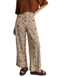 Raya Paisley Wide Leg Trousers in Natural